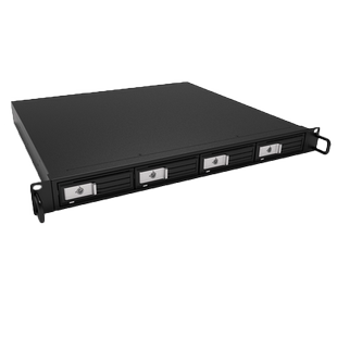 1U机架式4盘位硬盘抽取盒Raid磁盘阵列柜USB3.0+eSATA\MiniSAS