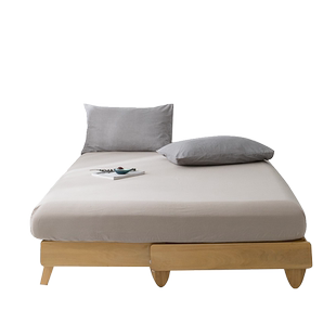 日式水洗棉床笠防滑固定单件纯棉1.8m床罩防尘罩床垫席梦思保护套