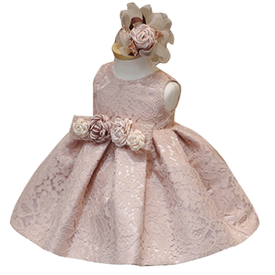 花童礼服公主婚纱裙新款粉色