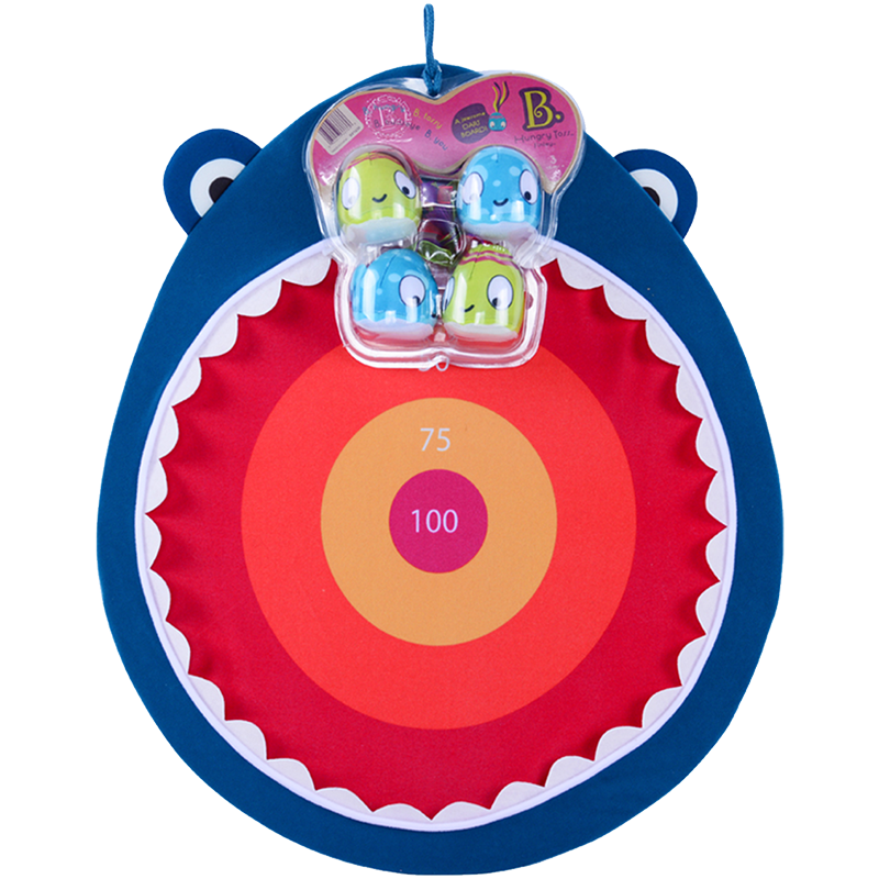 比乐btoys搭扣飞靶大嘴蛙儿童粘球玩具飞镖魔术沙包投掷靶盘18月+