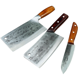 铁匠世家菜刀 家用套装刀具 厨房手工锻打厨师切菜刀斩骨刀水果刀