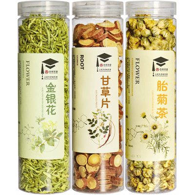 杏林草堂甘草片金银花菊花茶组合