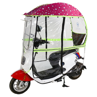 电动车雨棚侧帘全封闭防雨侧防风帘挡风帘透明遮雨帘电瓶车挡风罩