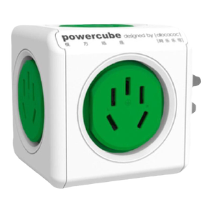 阿乐乐可 Powercube无线魔方插座转换器带线USB扩展方形插头转换