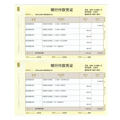 用友金额skpj101包邮记账凭证