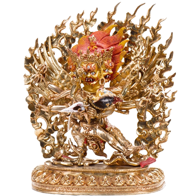 欧斯特尼泊尔鎏金铜像摆件