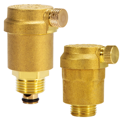 顶建家用自来水暖气管道放气阀黄铜自动排气阀立式4分6分DN25DN20