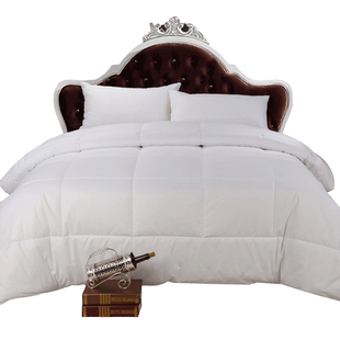 罗曼德宾馆酒店旅馆布草床上用品全棉防羽布被芯羽丝绒加厚被子褥