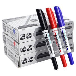 雄狮勾线笔685双头油性勾线奇异笔 手绘勾边儿童绘画黑色油性记号笔套装学生手绘彩色防水不易掉色细头马克笔