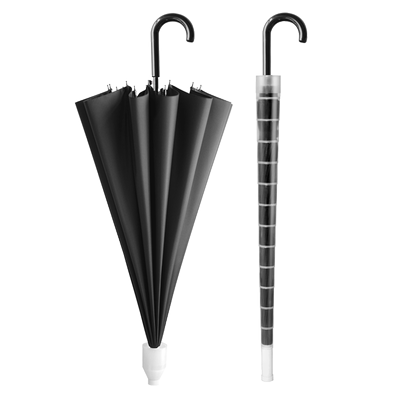 防水套男士车载16骨黑色长柄伞
