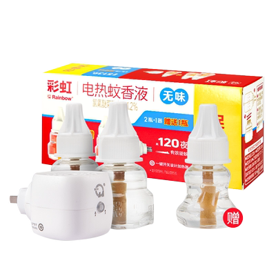 彩虹电热蚊香液120夜99%击倒率
