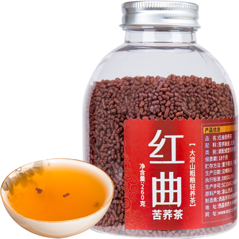 红曲苦荞茶520g荞麦茶双重营养