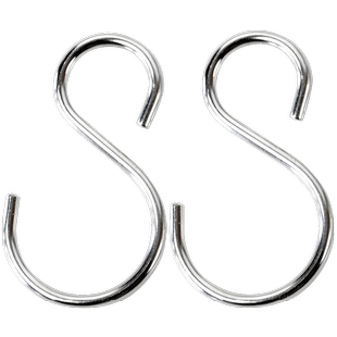 维度空间S钩(6个装)304不锈钢挂钩 小号S型挂勾 厨房置物架配件