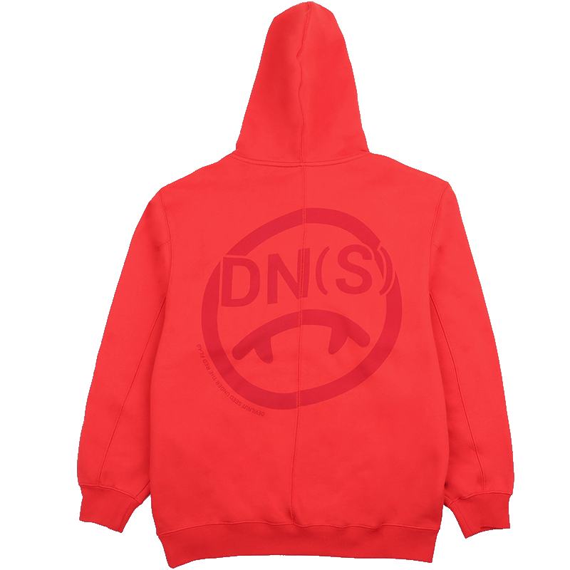 DEVIL NUT潮牌 DNS 恶魔 新款男女情侣新年红中国红大红卫衣 ATY