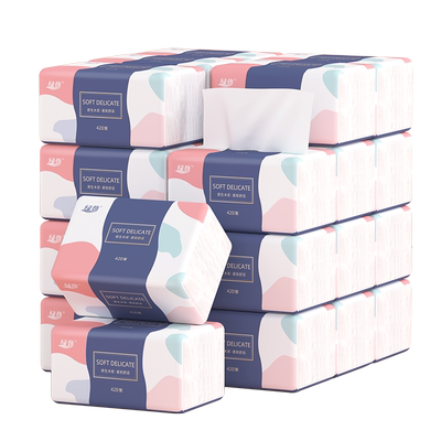 绿诗36包420张大尺寸整箱批抽纸