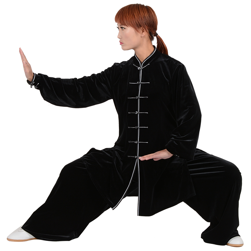 太极拳服装秋冬季厚女男定做修身