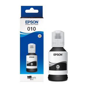 EPSON爱普生010原装墨水 M1129 M2129 M1128 M2128 M3178墨打印机连供填充墨汁爱普森颜料大容量防水速干墨水