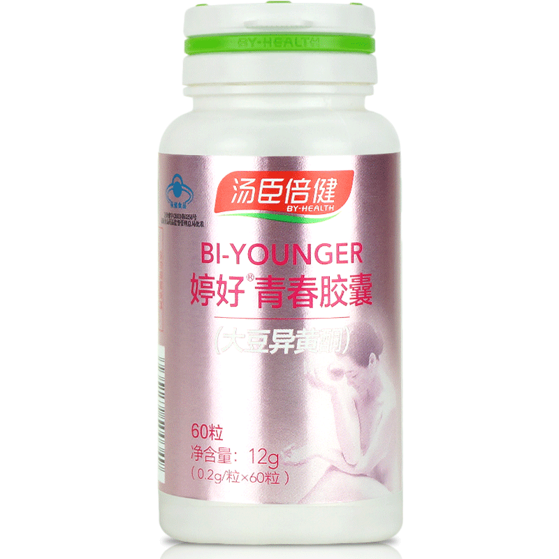1得2瓶】汤臣倍健婷好青春胶囊60粒 大豆异黄酮 成年女性延緩衰老