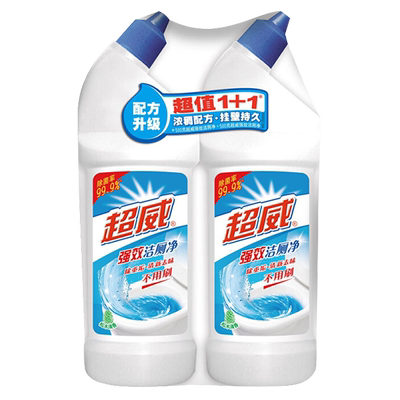 4瓶超威洁厕液厕净马桶清洁除臭