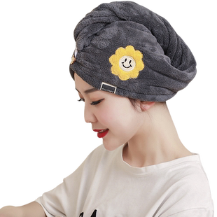 干发帽女吸水速干2026新款擦头发帽子神器加厚洗头可爱包头巾毛巾