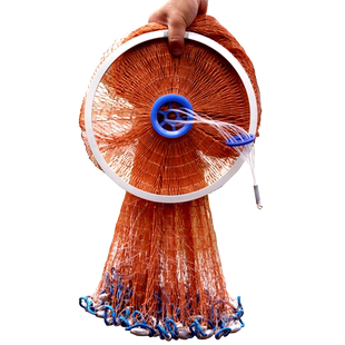 大飞盘式美式撒网抛网手撒手抛网鱼网捕鱼神具自动易抛网旋网工具