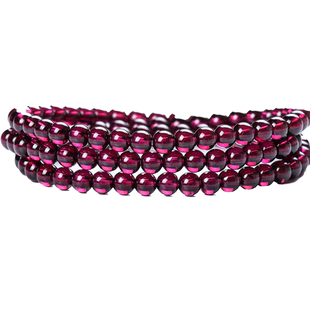 收藏级纯天然真品紫牙乌石榴石多圈手串高级感手链女款官方旗舰店