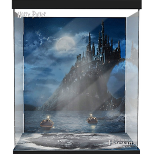 LYB适用乐高哈利波特系列75954霍格沃茨礼堂防尘罩亚克力展示盒格