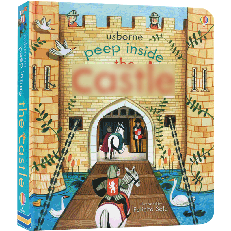 英文原版 Peep Inside a Castle 偷偷看里面系列 城堡 科普翻翻书Usborne儿童启蒙早教绘本亲子互动故事书