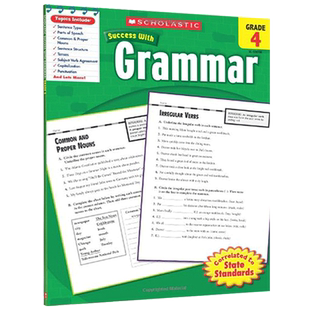 美国小学四年级英语语法练习册 学乐英语教材英文原版 Scholastic Success with Grammar 4 学乐成功系列 小学生家庭练习册英文版