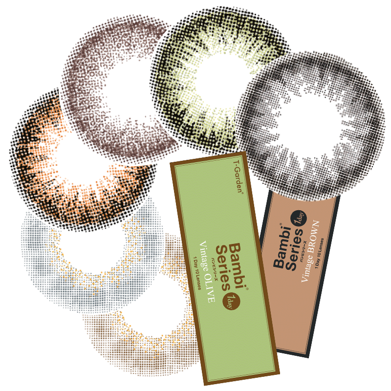 日本T-Garden Bambi美瞳日抛10片小鹿眼小直径彩色近视隐形眼镜sk