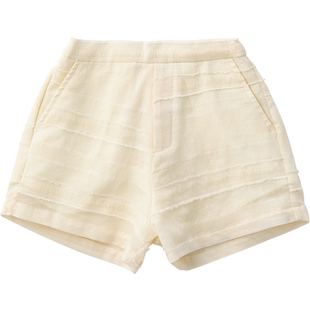 MARLMARL宝宝流苏白色短裤男女童儿童儿童短裤儿童裤子leaves03