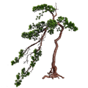 知根 仿真人造松针崖柏树枝松树盆景松枝道具圣诞装饰塑料花松树