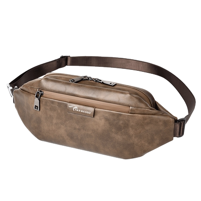 tanmesso斜挎包男士大容量胸包小背包休闲运动健身单肩包潮腰包