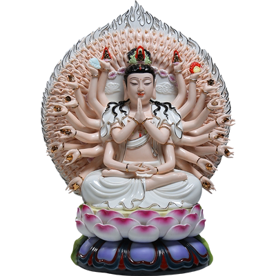 千手观音彩绘供奉摆件