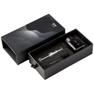 INK HOUSE墨堤砚黑墨水钢笔套装美工尖练字笔颜料墨水防洇无味黑墨防泼水墨28ML办公学生用书写