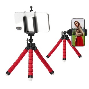 八爪鱼手机支架直播桌面懒人三脚架支撑床头三角夹通用多功能快手拍照户外拍摄自拍迷你照相摄影便携夹子