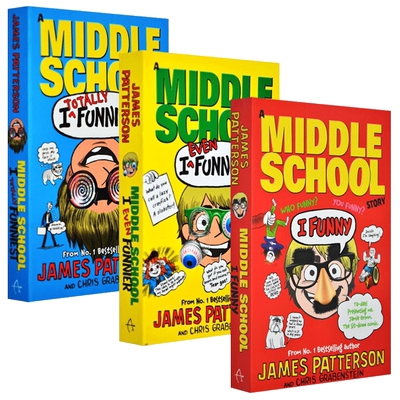 I Funny 1-3册套装 英文原版 Middle School 撞墙日记 英文版儿童章节小说书 中小学英语阅读提升