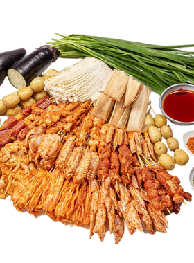 何师烧烤食材套餐半成品牛羊肉串