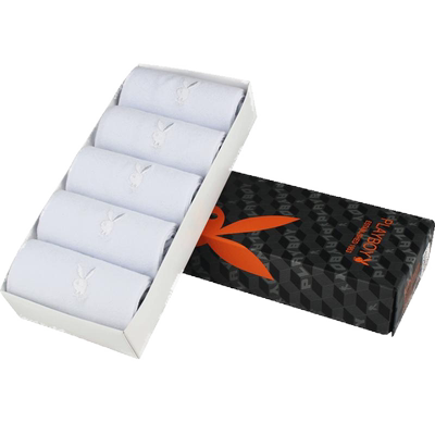 白色袜子男纯棉防臭商务中筒袜