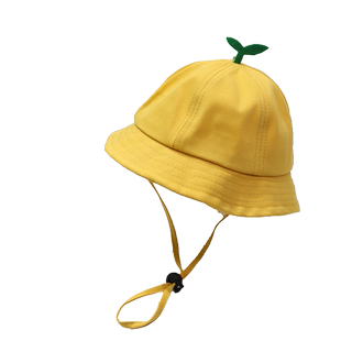 儿童帽子春秋薄款男女童防晒幼儿园小黄帽宝宝遮太阳帽婴儿渔夫帽