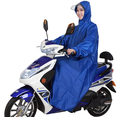 电瓶车雨衣徒步加大单人骑行带袖