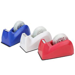 新星透明小胶带切割器胶带底座学生胶带台胶带架小号通明窄细可爱便携胶纸座彩色1公分胶带文具胶带座胶布机