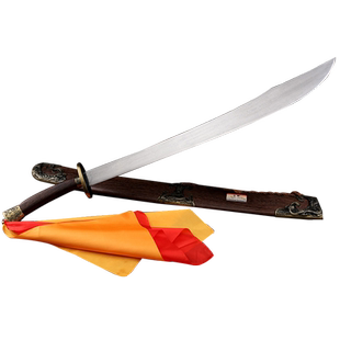 龙泉古羽宝刀 花纹钢腾龙陈式太极刀软刀重刀硬刀武术单刀 未开刃