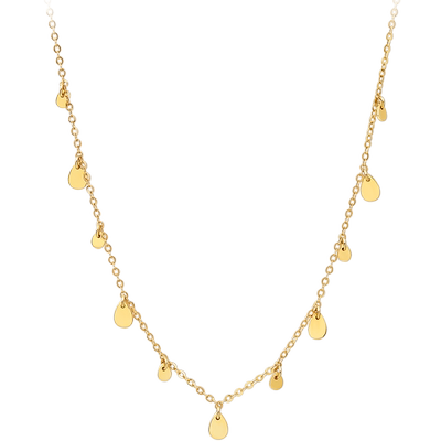 fens珠宝18k金项链纯欲链叠戴友