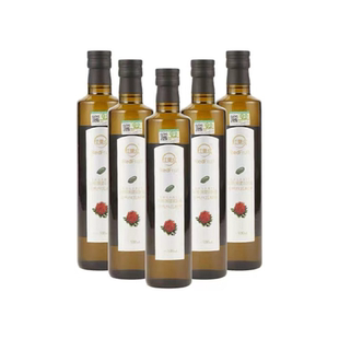 红花籽油新疆红果实有机500ml*5瓶物理压榨一级食用健康植物油