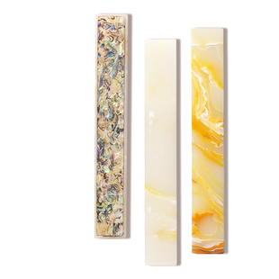 赋比兴 国家非遗 镶嵌螺钿玉镇尺 精品天然玉石书法创意镇纸 文房四宝 文创产品中国风复古礼品高档压条摆件