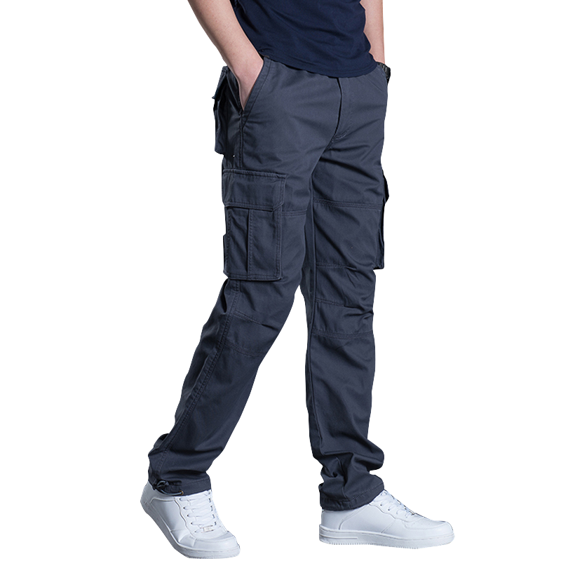 春夏季薄款工装裤子男士劳保休闲工作裤多口袋宽松运动纯棉父亲节