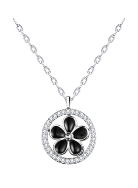 纯银项链森系吊坠生日礼物幸运草