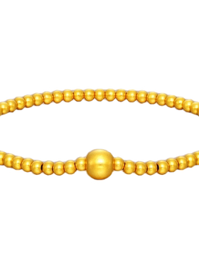 足金古法手串可调节送礼转运珠