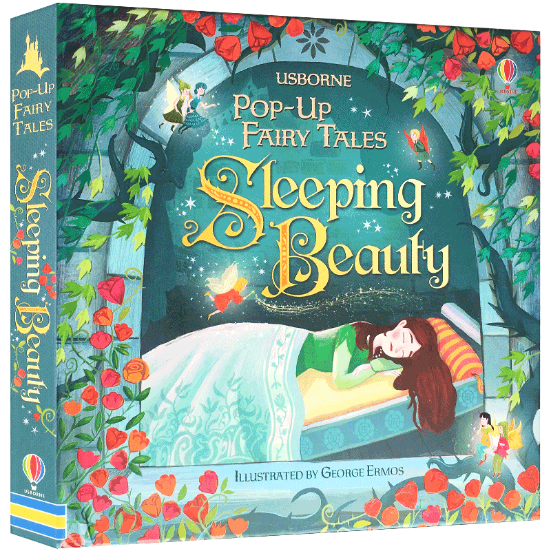 Usborne 进口英文原版纸板立体书Pop-up Fairy Tales Sleeping Beauty《睡美人》童话故事绘本亲子睡前阅读英版图画书2-6-8岁